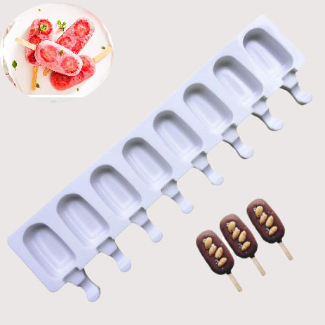 Силиконовая форма для мороженого и пирожных Эскимо Mini 8 ячеек 7*4см