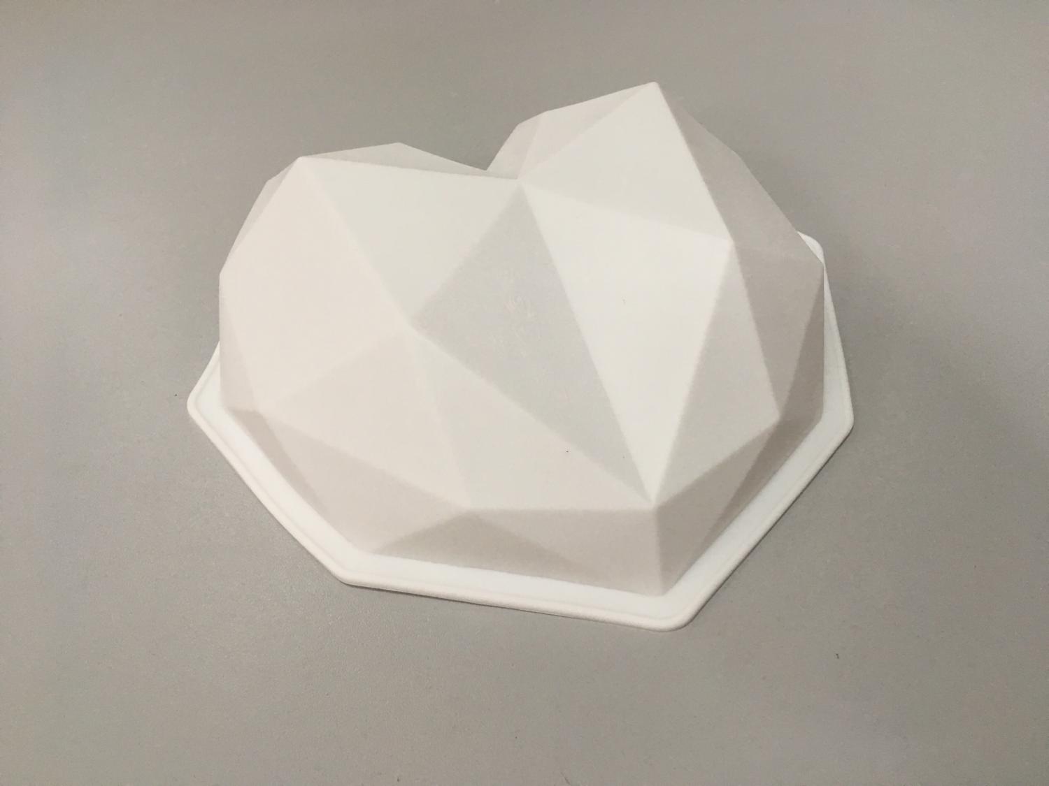 Силиконовая Форма для муссовых тортов и выпечки Сердце Оригами, 20х19х6 см