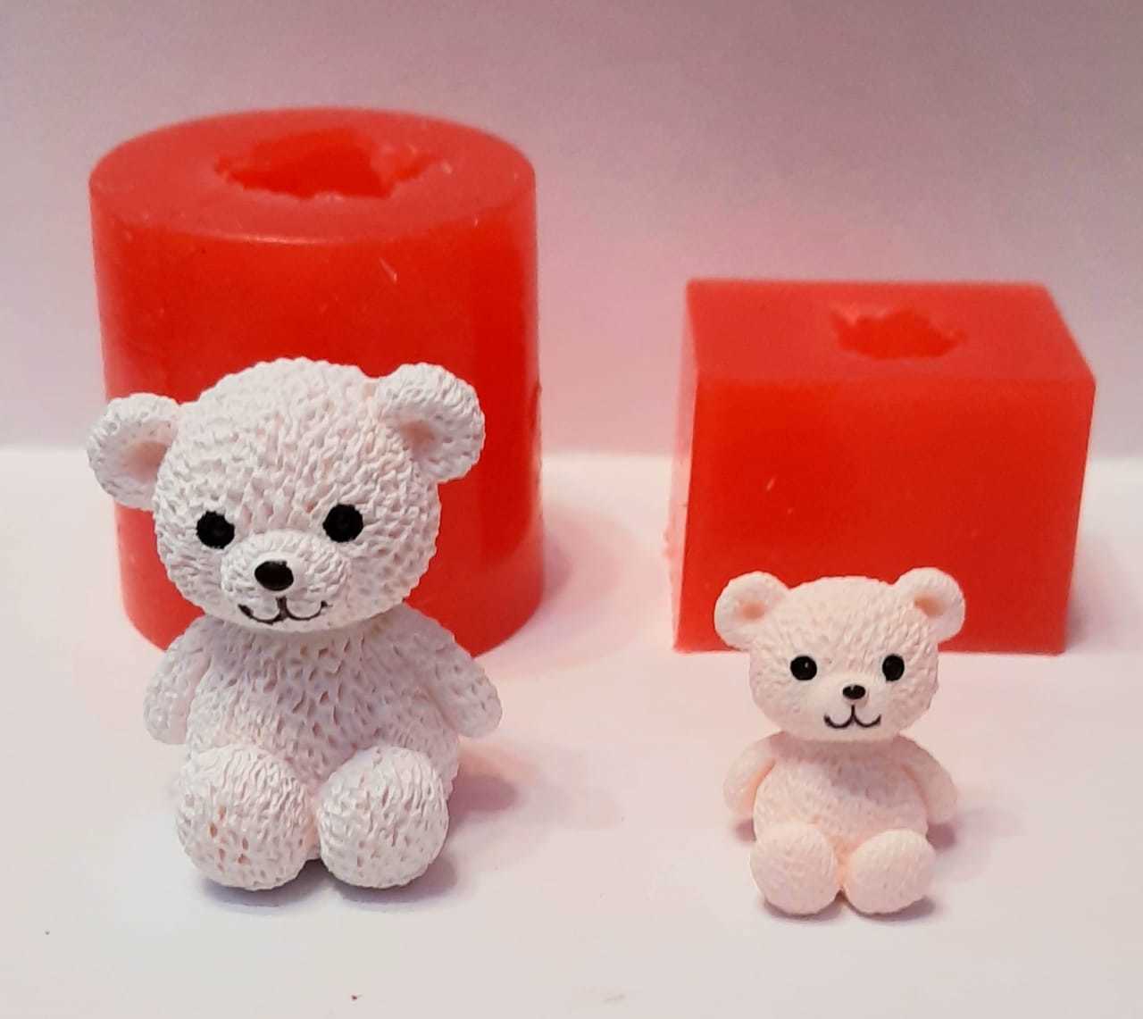 3D Молд силиконовый Мишки, Мама и Медвежонок, h=4.5 и h=3 см