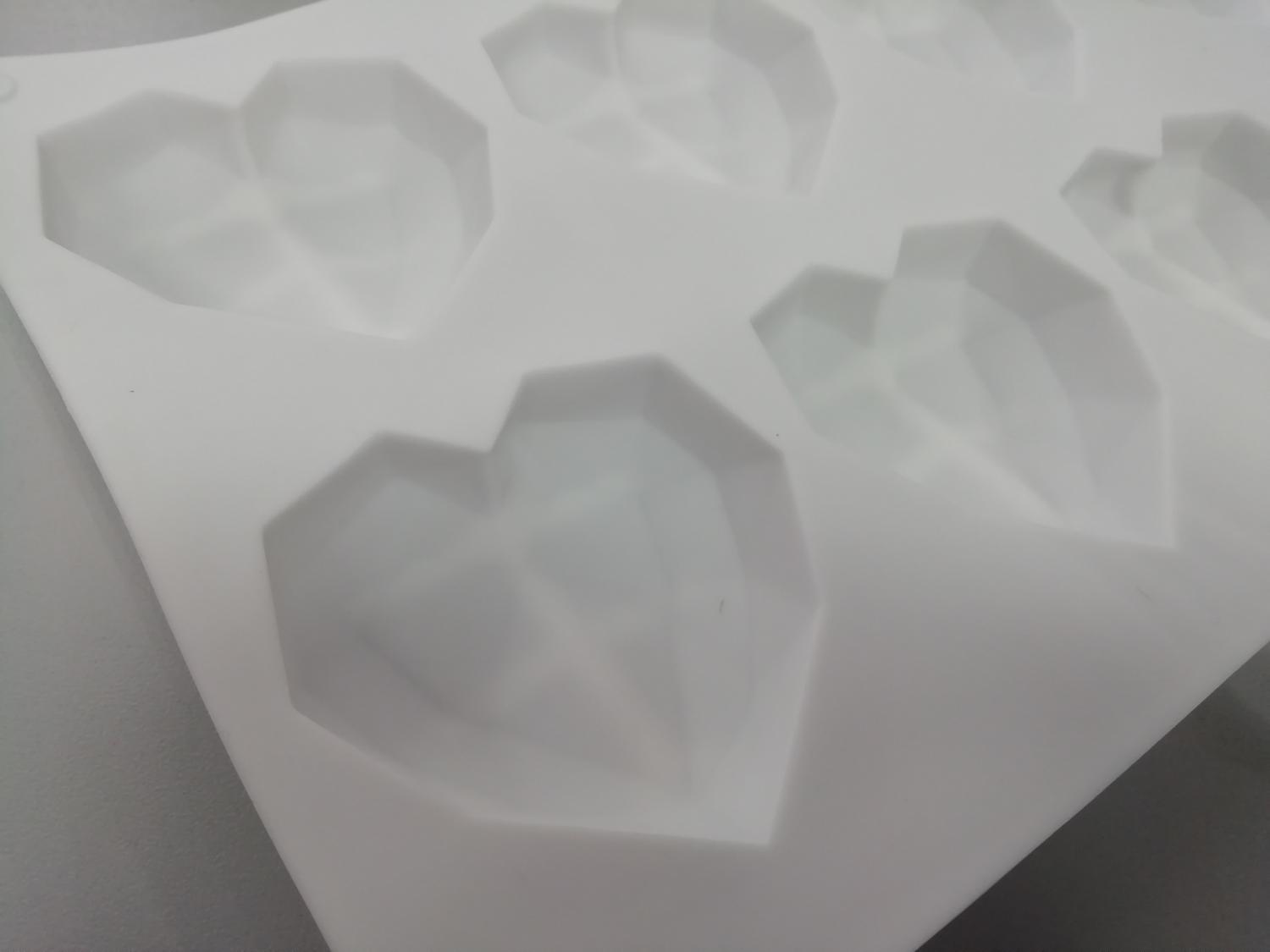Силиконовая Форма для пирожных Сердце Оригами d=5.5 см
