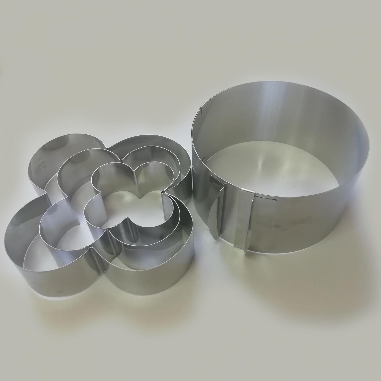 Набор форм Клевер (D10,15,20 см, H4.5 см) + Кольцо D16-30 H8 см