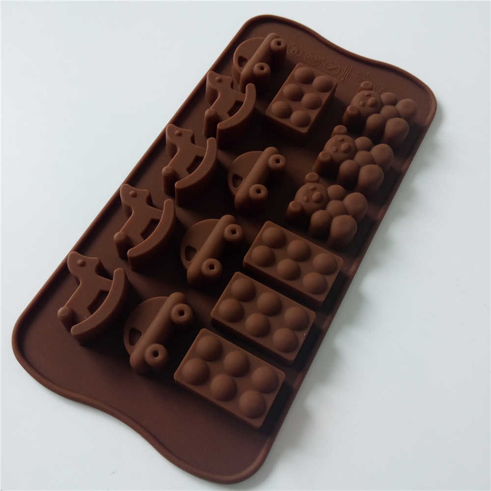 Силиконовая Форма для льда и шоколада Игрушки-Лего, 18х10 см