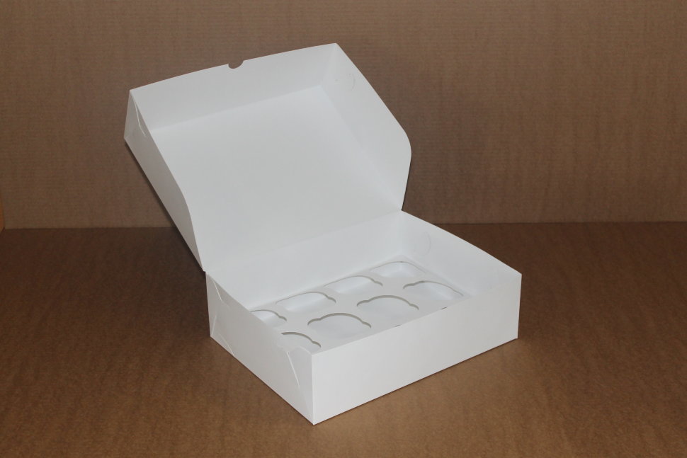 Коробка для 12 капкейков 35*25*10 без окна, белая